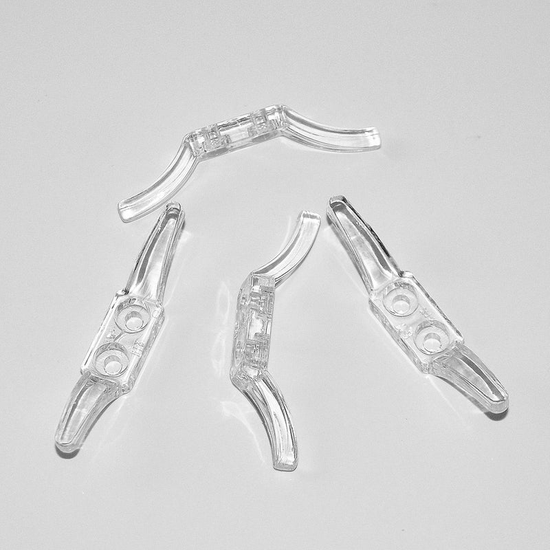 Cutelec 4pcs Clear Cord Cleat for Child Safety and 8pcs Screws for Drapery/Blinds Plastic Safety Rope Cleats Transparent Pull Cord Winders - Image 3